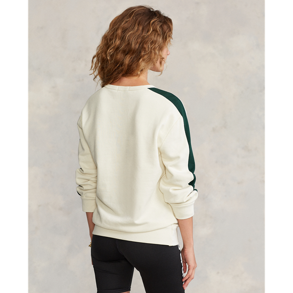 Parchment Cream/Green Unisex French Terry Sweatshirt Polo Ralph Lauren 7
