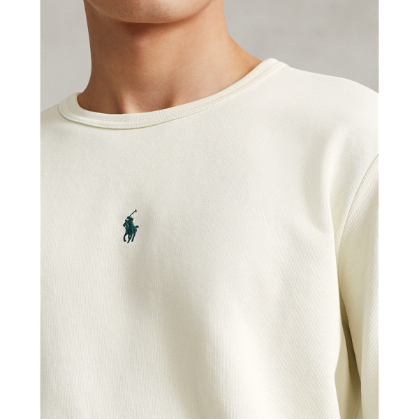 Parchment Cream/Green Unisex French Terry Sweatshirt Polo Ralph Lauren 8