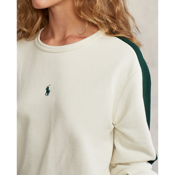 Parchment Cream/Green Unisex French Terry Sweatshirt Polo Ralph Lauren 9