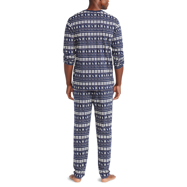 Cruise Navy Polo Fairsle Fair Isle Cotton Jersey Sleep Set Polo Ralph Lauren 4