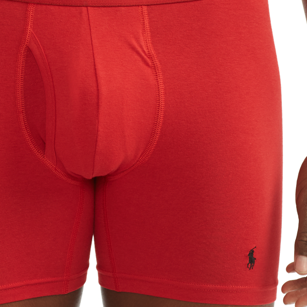 Red/Black/Charcoal Freedom FX Boxer Brief 3-Pack Polo Ralph Lauren 3