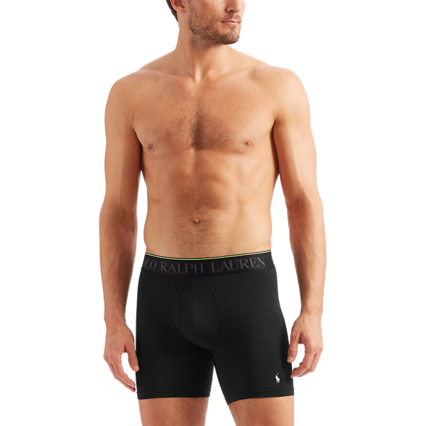 Polo Black/White 4D-Flex Performance Air Boxer Brief Pack Polo Ralph Lauren 2