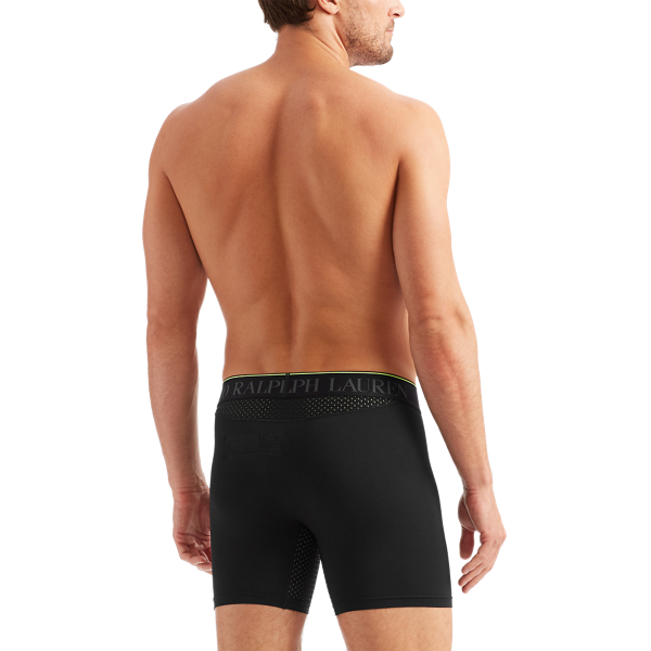 Polo Black/White 4D-Flex Performance Air Boxer Brief Pack Polo Ralph Lauren 4