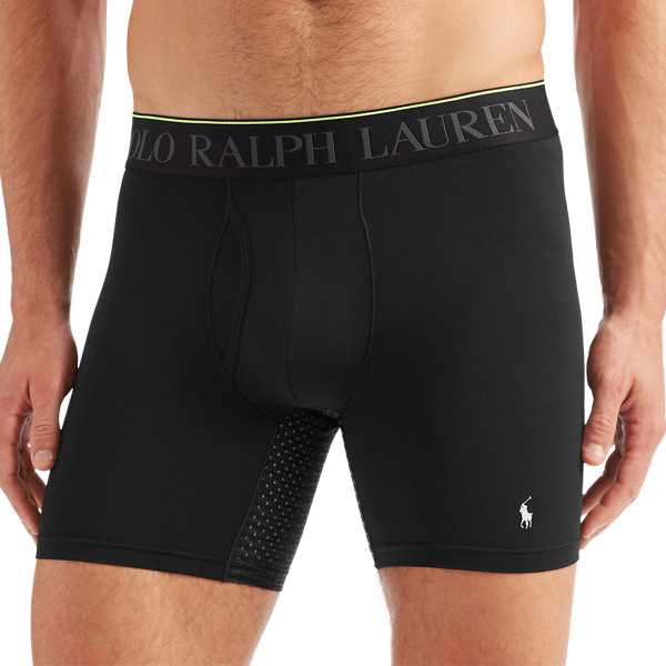 Polo Black/White 4D-Flex Performance Air Boxer Brief Pack Polo Ralph Lauren 5