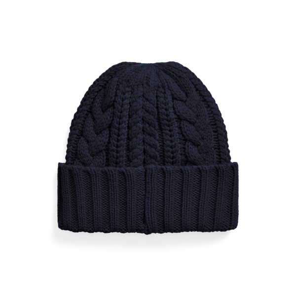 Hunter Navy Cable-Knit Beanie Polo Ralph Lauren 2