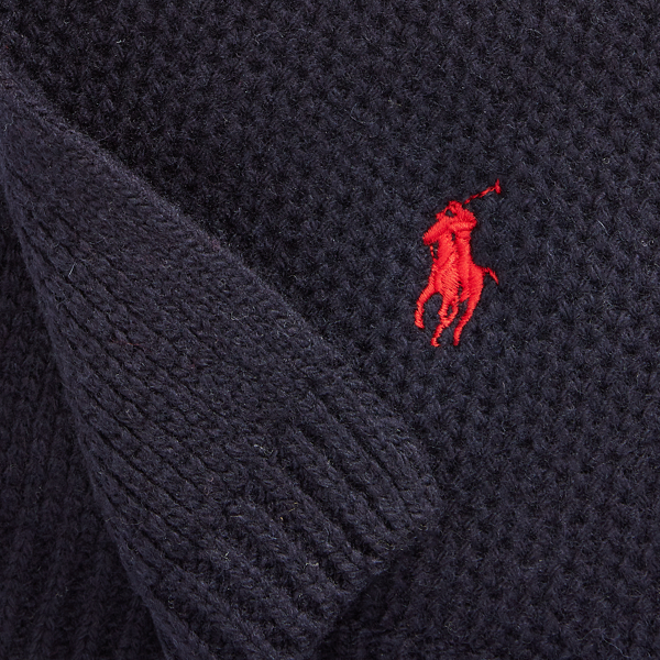 Hunter Navy Merino-Blend Beanie & Scarf Set Polo Ralph Lauren 2