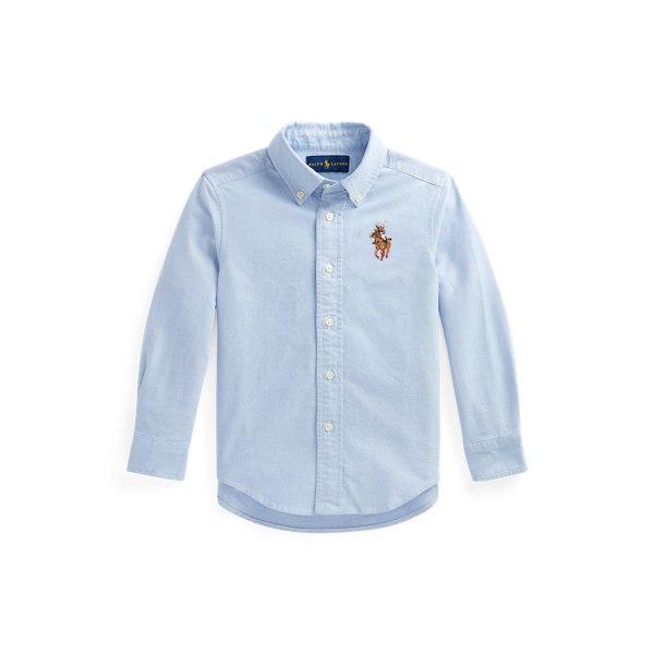 Polo Bear &amp; Big Pony Cotton Oxford Shirt