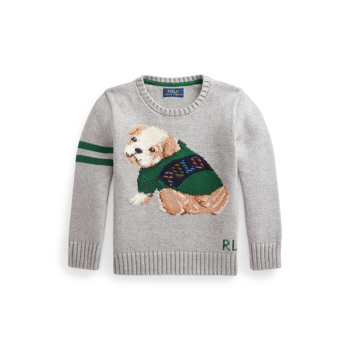 Intarsia Dog Cotton Wool Sweater