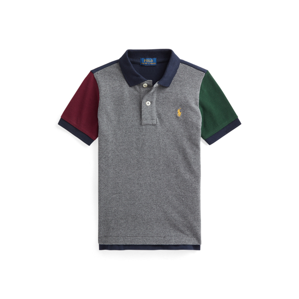 Colour-Blocked Cotton Mesh Polo Shirt Boys 1.5-6 Years 1