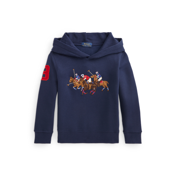 Sudadera de felpa con triple caballo BOYS 1.5-6 YEARS en 1