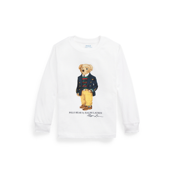 White Polo Bear Cotton Long-Sleeve T-shirt Boys 1.5-6 Years 2