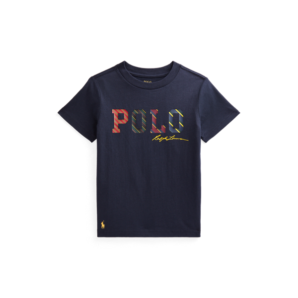 Striped-Logo Cotton Jersey Tee