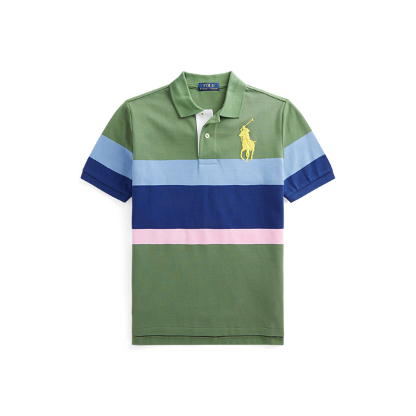 Polo Big Pony ray&eacute; en coton piqu&eacute; Boys 6-14 Years en 1