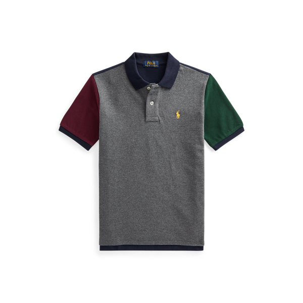 Colour-Blocked Cotton Mesh Polo Shirt Boys 6-14 Years 1