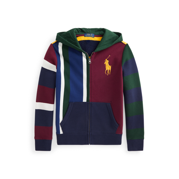 Big Pony Patchwork Fleece Hoodie Boys 6-14 Years em 1