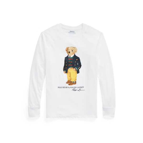 Polo Bear Cotton Long-Sleeve Tee Boys 6-14 Years em 1