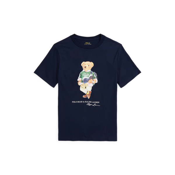 T-shirt de malha de algod&atilde;o com Polo Bear Boys 6-14 Years em 1