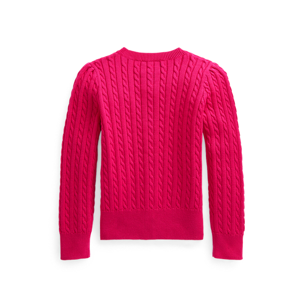 Sport Pink Mini-Cable Cotton Cardigan Girls 1.5-6.5 Years 2