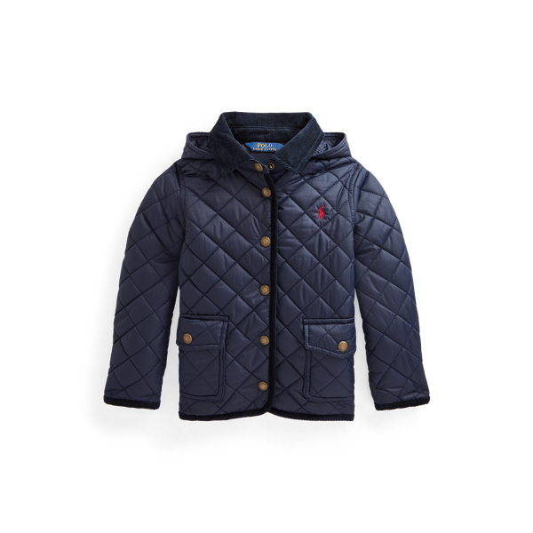 Quilted Water-Resistant Barn Jacket Girls 1.5-6.5 Years 1