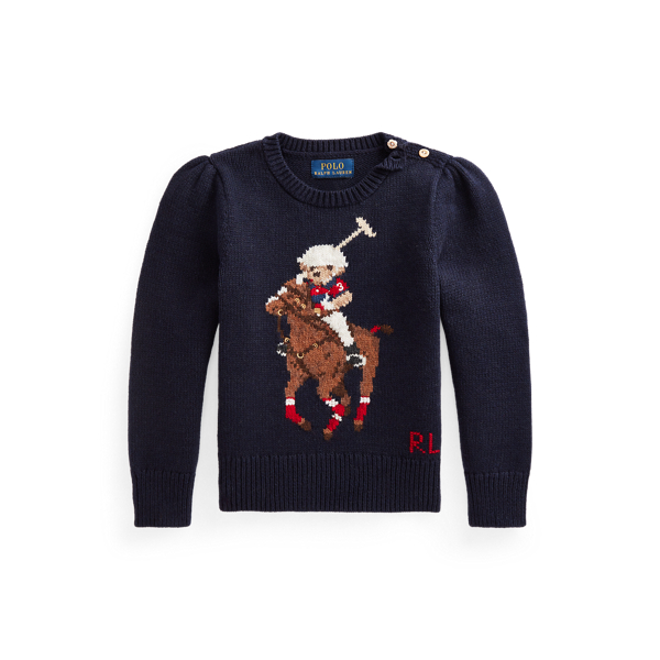 Polo Bear Cotton-Wool Jumper Girls 1.5-6.5 Years 1