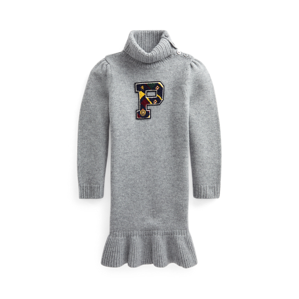 Wool Roll Neck Jumper Dress Girls 1.5-6.5 Years 1