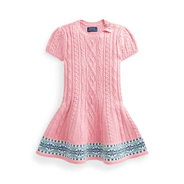 Fair Isle Cotton-Blend Jumper Dress Girls 1.5-6.5 Years 1