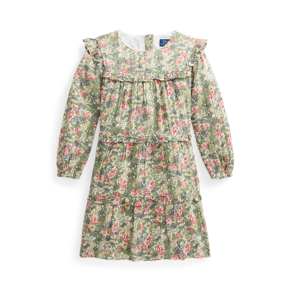 Floral Tiered Cotton-Blend Dress Girls 1.5-6.5 Years 1