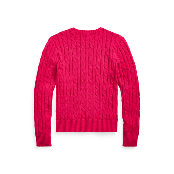 Sport Pink Cable-Knit Cotton Sweater Girls 7-16 2
