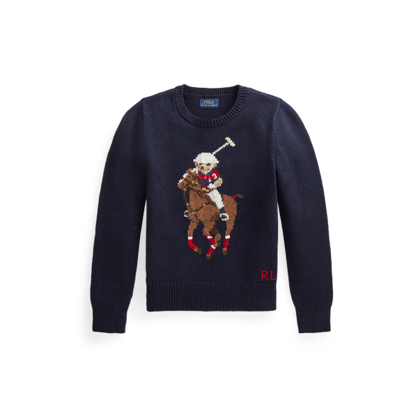 Pull&nbsp;Polo Bear&nbsp;en coton et laine Girls 7-14 Years en 1