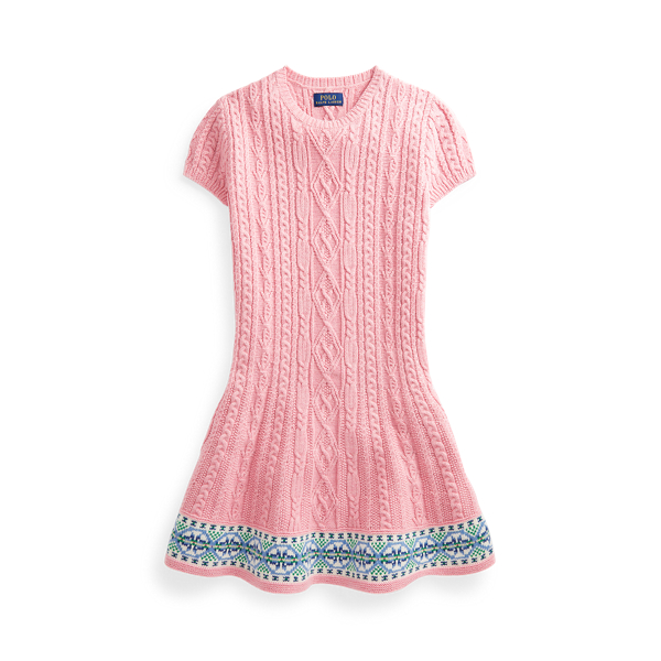 Fair Isle katoenmix gebreide jurk