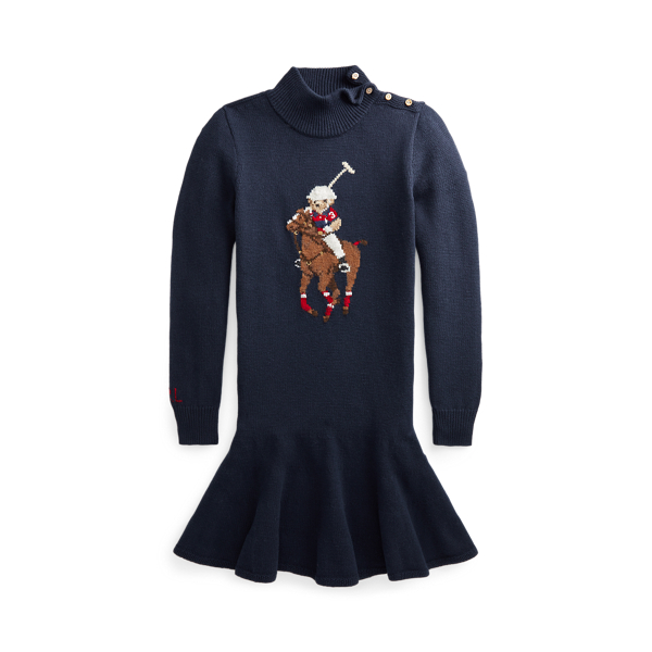 Polo Bear &amp; Big Pony Jumper Dress GIRLS 7-14 YEARS 1