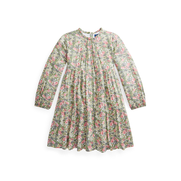 Floral Tiered Crinkle Dress