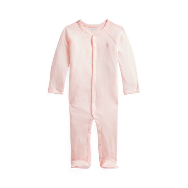 Cotton Interlock Footed Coverall Baby Girl 1