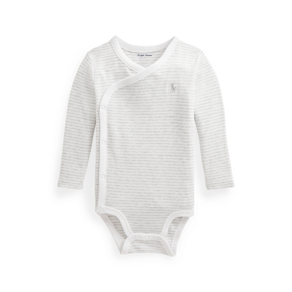 Striped Cotton V-Neck Bodysuit Infant 1