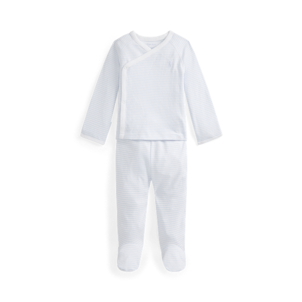 Set gestreepte katoenen top en broek