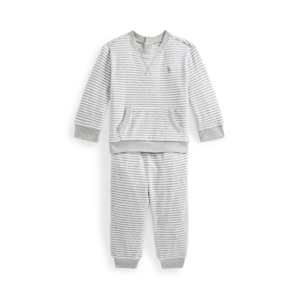 Set van velours sweatshirt en broek Baby Boy in 1