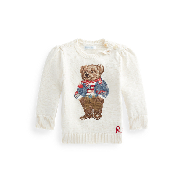 Polo Bear Cotton Jumper Baby Girl 1