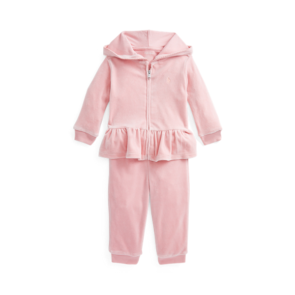 Conjunto de pantal&oacute;n y sudadera de velur Baby Girl en 1