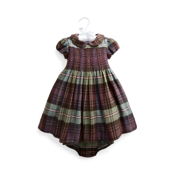 Plaid Wool Dress &amp; Bloomer Baby Girl 1
