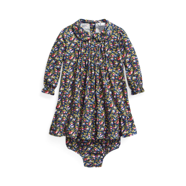 Corduroy jurk en bloomer met bloemenprint Baby Girl in 1