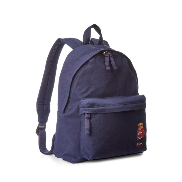 Newport Navy Polo Bear Canvas Backpack Boys 3