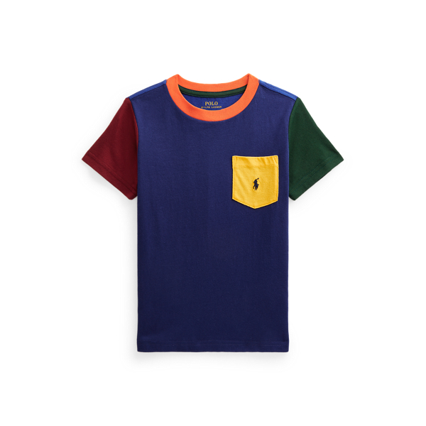 Colour-Blocked Cotton Pocket Tee