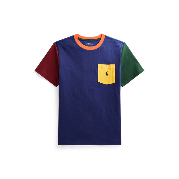 Colour-Blocked Cotton Pocket Tee Boys 6-14 Years 1