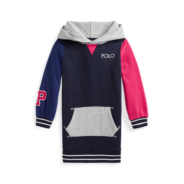 Abito con cappuccio a blocchi di colore Girls 1.5-6.5 Years in 1