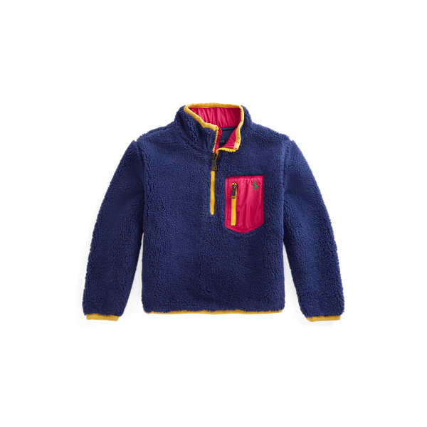 Faux-Shearling Quarter-Zip Jumper GIRLS 1.5-6.5 YEARS 1