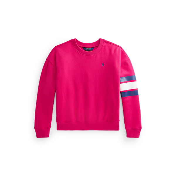 Logo Striped Fleece Sweatshirt Girls 7-14 Years 1