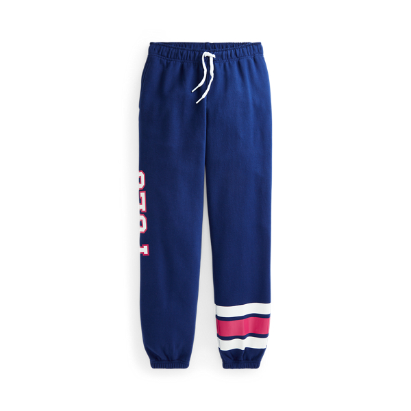 Logo Striped Fleece Joggers Girls 7-14 Years 1