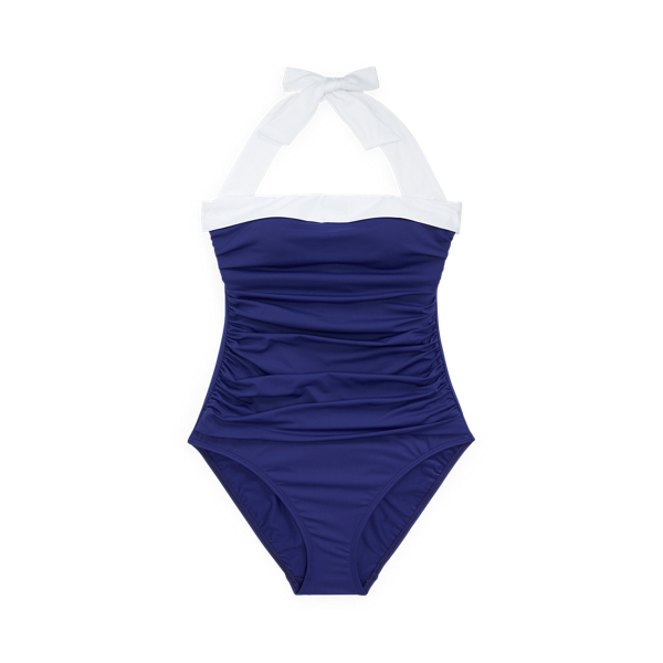 Shirred Bandeau One-Piece