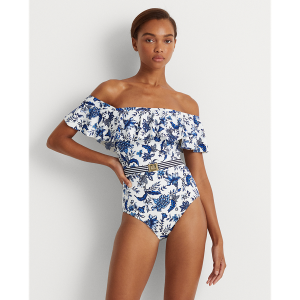 Floral Off the Shoulder One Piece
