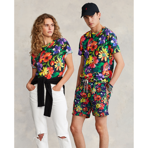 Poppy Floral Multi 1 Navy Custom Slim Fit T-Shirt Polo Ralph Lauren 3